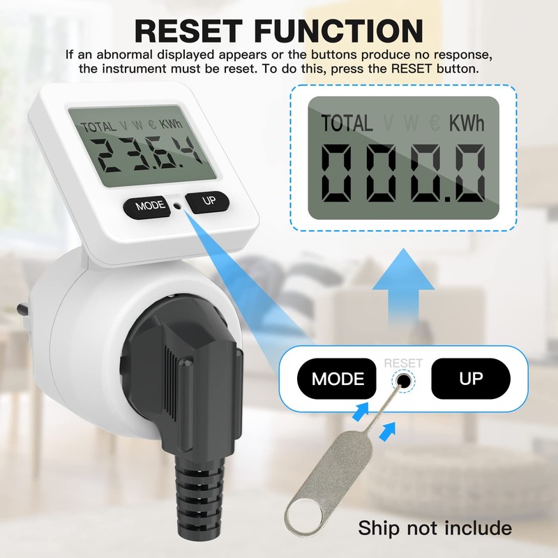 GreenSun Electricity Meter for Socket, Current Meter, Socket Power Meter,