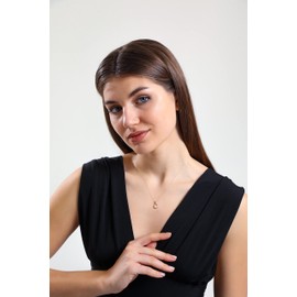 Wish Carat 100% 14k Real Gold Necklace for Women | Dainty Charm Alphabet Name Letter Initial Necklaces for Women | Custom Pendant Jewelry for Her | Birthday Gifts for Women | 18''