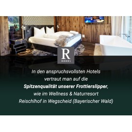 ZOLLNER Disposable guest slippers with open toe - terry slippers for travel, spa, sauna and home - non-slip sole - one size fits all - hotel quality, 003, darkgray