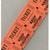 500 Orange 50/50 Double Stub Raffle Tickets