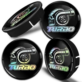 Biomar Labs® 4 x 60 mm Eyes Universal Plastic Hub Caps Wheel Centre Caps Wheel Hub Caps Silver Hologram Sticker Car Tuning C 53