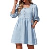 Skirt BL Denim Dress for Women Square Neck Jean Dress