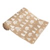Table Runner Natural Woven Jute Winter Forest Printed 2.2m Decorative