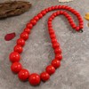 Heritage Hues Chunky Wooden Bead Unisex Necklace 80cm – Statement