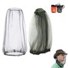 2 PCS Mosquito Head Net Mesh with Drawstring,Mosquito Net Hat