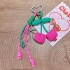 QTMY Cute Cherry Bow Keychain Bag Charms, Purse Accessories for