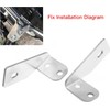 VPZMT Side Broken Fender Saddlebag Rail Support Brackets Strut for