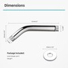 Cobbe Shower Arm with Flange and Teflon Tape, 6-Inches Wall
