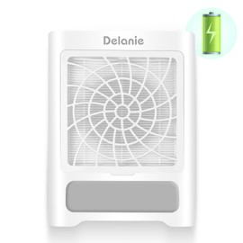 Delanie Delanie Rechargeable Cordless Nail Dust Collector for Nail Tech with Silicone Hand Rest, Reusable Filter, White