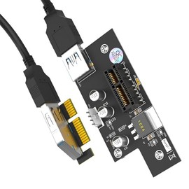 Extensor Horizontal PCIE 1X a 1X USB3.0 para computadora y oficina, para necesidades de conexión, enchufe de extensión para computadora