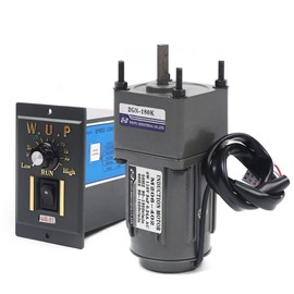 110V AC Gear Motor with Speed Controller, Variable Speed Gear Motor Single-Phase High Torque Adjustable Gear Reduction Motor 0-7.5RPM 6W 180K(Reduction Ratio 1:180)