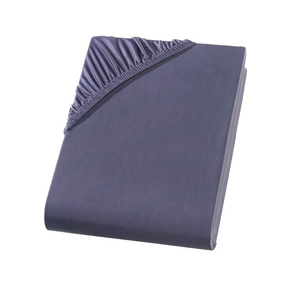 Visaggio Microfibre Fitted Sheet 90-100 x 200 cm Anthracite Microfibre