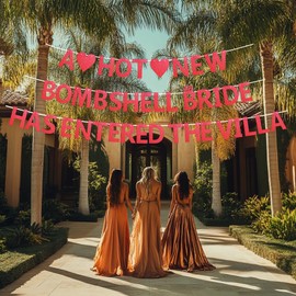 Pre-Strung Love island decorations,A Hot New Bombshell Bride Has Entered The Villa Banner,for Bachelorette Party Banner, Island Bachelorette Party Decoration, Bride Party, Bridal Shower