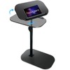 Aconcept Tilt-Swivel Black Side Table, Compact 18 inch TV Tray