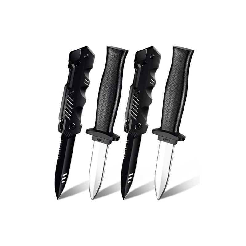 Sumind 4 Pieces Retractable Fake Knife Retractable Prop Knife Fake