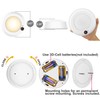 LUXSWAY Battery Powered Ceiling Light, Dimmable Shower Light with Remote,