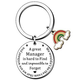 HULALA Thank You Manager Gifts For Women Men Keyring Key Rings Keychain Boss Leader Leaving Retirement Farewell We Couldn't Be The Team That We Are Without You