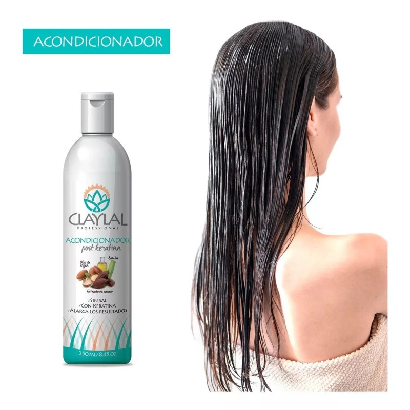 Claylal Duo Post Keratina Shampoo Y Acondicionador Claylal