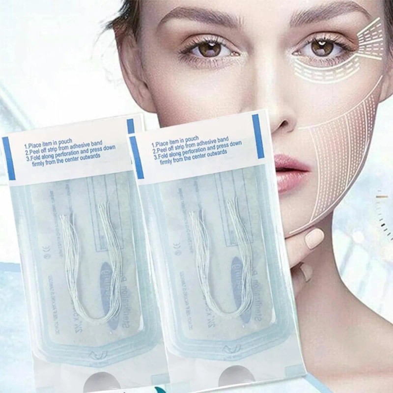 🔥 300 de colágeno absorbible de hilo de estiramiento facials