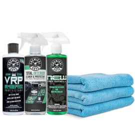 Chemical Guys Keep Your Car New Kit, Ideal for Cleaning and Detailing. Includes New Car Scented VRP, Total Interior, Air Freshener, and 3 Detailing Towels - 6 Piece Kit