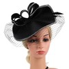 ORIDOOR Women's Tea Party Hat Mesh Floral Feather Hair Clip