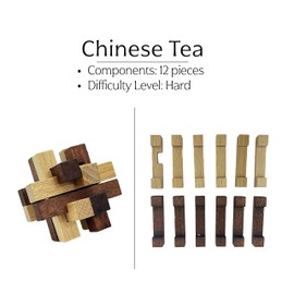 Project Genius True Genius CURATED Collection – Variety Pack, Assembly Puzzle, Disassembly Puzzle, Brain teasers, Adult Puzzle, Wooden and Metal Brain Teasers