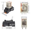 Weasch Electromagnetic Power Relay with Test Button, RKF2CO730LT, 8 Pin