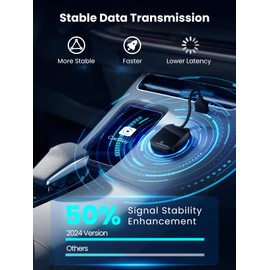 2-in-1 Wireless CarPlay & Android Auto Adapter, 5Ghz WiFi Bluetooth Dongle, Compatible with Cars After 2016 & Phones Android 11+/iOS 10+, USB-A/Type-C (Black)