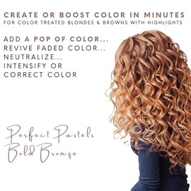 Watercolors Intense Metallic Color Depositing Shampoo, Semi Permanent Hair Color 8.5 oz - BRONZE