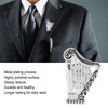 Harp Brooch Stylish Innovative Silver Glossy Finish Musical Instrument Brooch