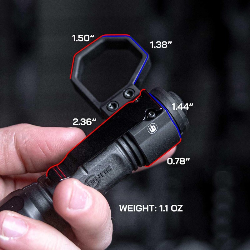 Triton Cottos 6061 T6 Aluminum Flashlight Ring for Most 1"