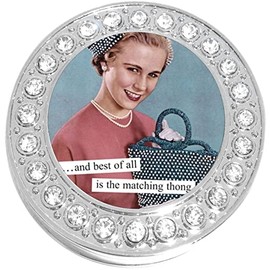 New Charms Retro Thong Meme Purse Hanger with Bling - Keeps Your Bag Off The Floor and Folds to Fit in Your Handbag