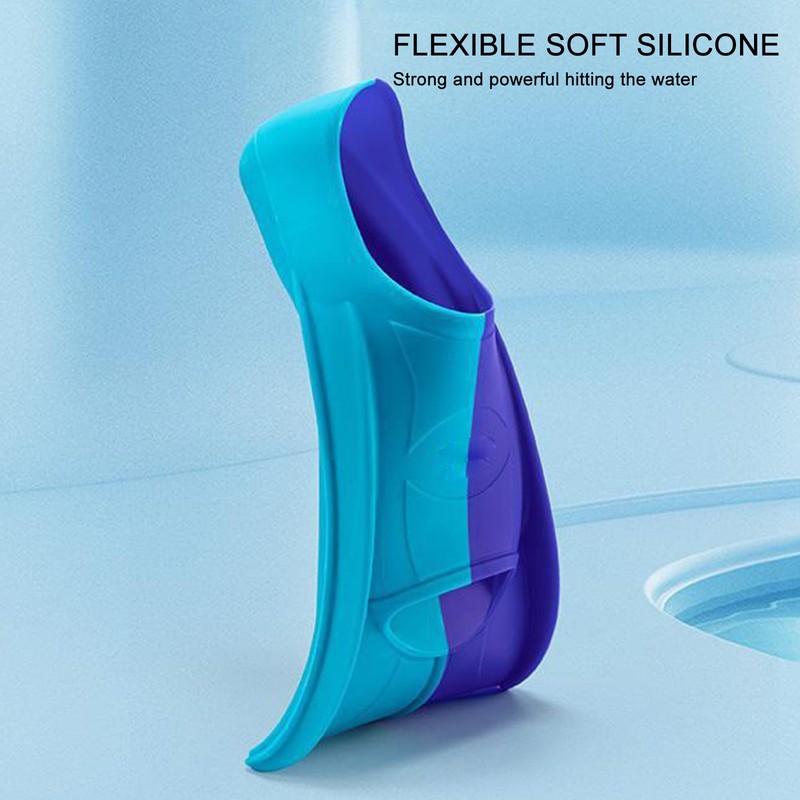 2pcs Swim Fins 2 Colour Blue Silicone Anti Slip Swimming