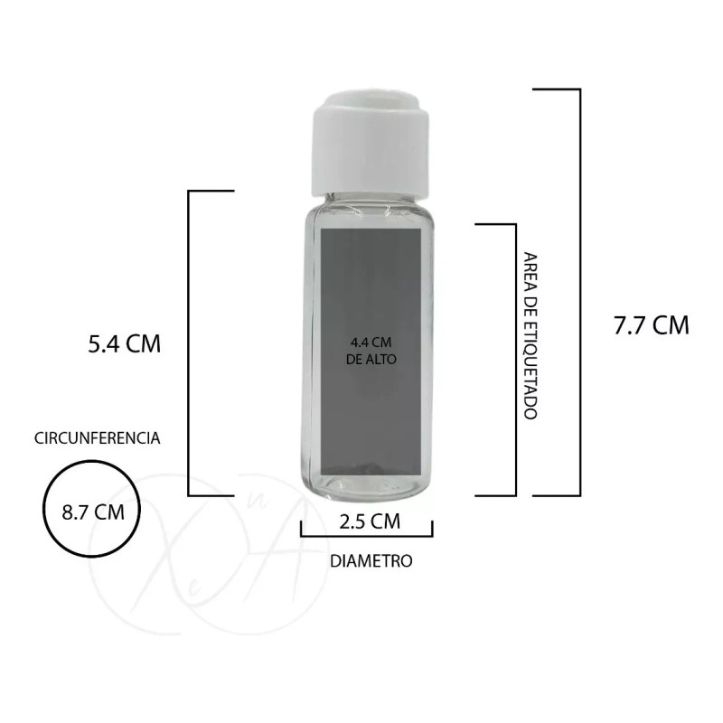Xena Envases Mini Botellas Pequeñas 20 Ml Tapa Flip Top