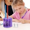 Electric Pencil Sharpener, Double Hole (Purple)