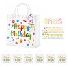 joycraft Dog Paw Clear PVC Gift Bags with Handles, 12Pcs