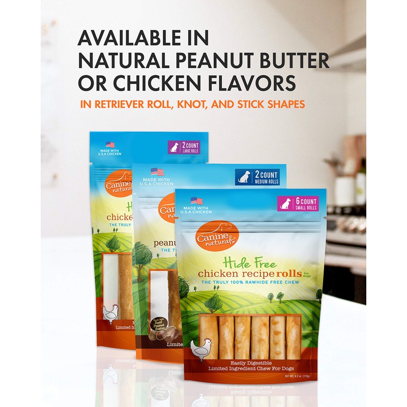 Canine Naturals - Hide Free Chicken Recipe Sticks for Dogs