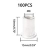 Rowiz 100 PCS M8 8mm Flat Head Aluminum Rivet Nut