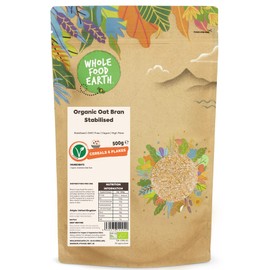 Wholefood Earth Organic Oat Bran Stabilised 500g | Stabilised | GMO Free | Vegan | High Fibre | Certified Organic
