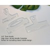6x5" Mini Paddle Handle Acrylic Router Template (3pcs)