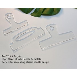 6x5" Mini Paddle Handle Acrylic Router Template (3pcs)