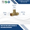 XFITTING 2 Pieces 3/4" PEX Tee, Brass, Polybutylene, Repair Kit