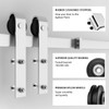 SMARTSTANDARD 6.6 Feet Brushed Nickel Barn Door Hardware Kit-Heavy Duty
