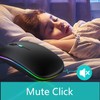 LED Wireless Mouse, Slim Silent Dual-Mode 2.4G+BT Rechargable 7-Color Mouse