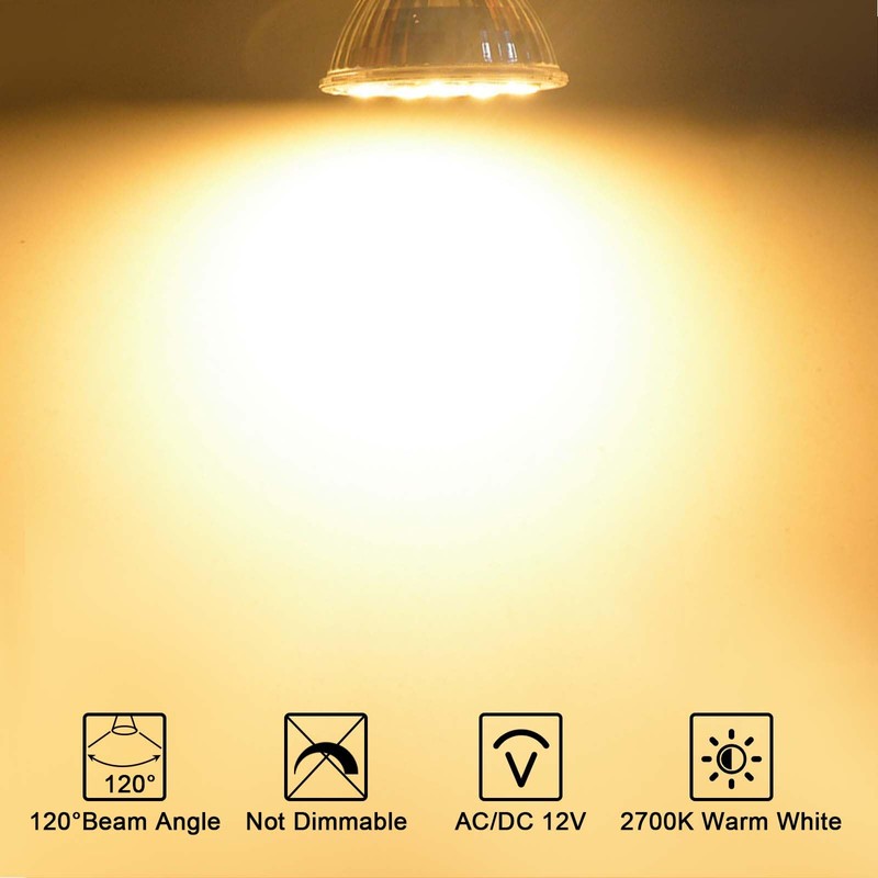 MR16 LED Bulbs 50W Halogen Equivalent Landscape Light Bulbs, 2700K