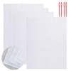 Pack of 4 Plastic Canvas Sheets, White Plastic Grid 26.2