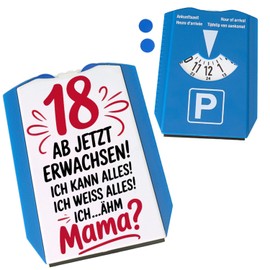 18 ab jetzt Erwachsen - Mama? Parking Disc Funny Gift Idea with Saying for Birthday