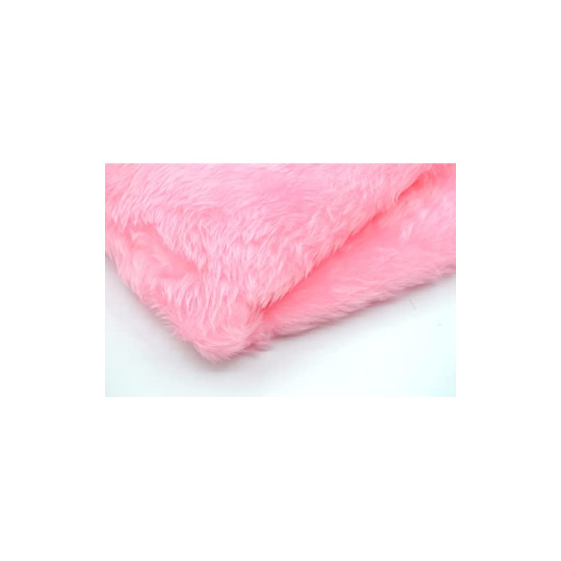 celloexpress Blossom Pink Fun Fur - 15mm Pile Teddy Bear