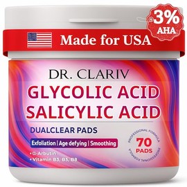 Discos Exfoliantes Faciales Con Ácido Glicólico Con Ácido Salicílico, Niacinamida(B3), Alfa Arbutina, Vitaminas B5 Y B8. Disco Tónico Para Limpiar... 