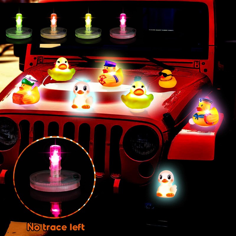 20 PCS Light Up Duck Plug, 16 Luminous Modes Mount,